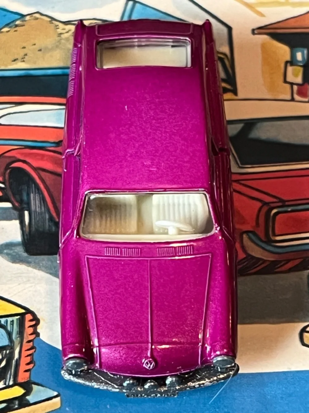Vintage Matchbox Superfast No. 67 Volkswagen 1600 TL Purple Pink Lesney England